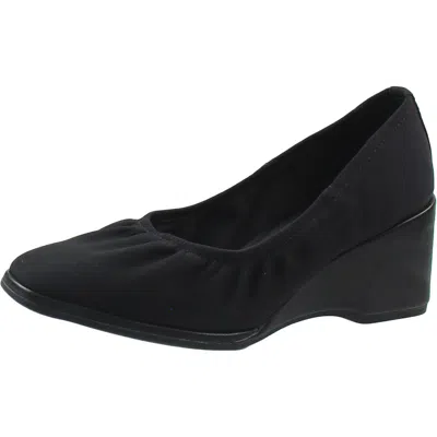 Aerosoles Arlie Womens Round Toe Slip On Wedge Heels In Multi