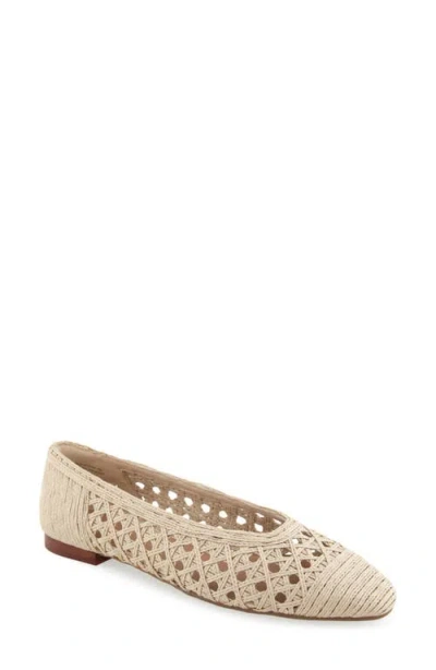 Aerosoles Arno Raffia Ballet Flat In Natural Embroidered Raffia