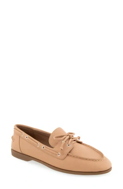 Aerosoles Barita Loafer In Beige Bisque Leather