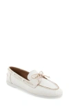 Aerosoles Barita Loafer In White Crackled Leather