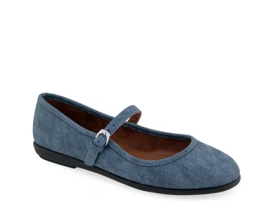 Aerosoles Baylee Mary Jane Flat In Blue