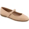 Aerosoles Baylee Mesh Mary Jane Flat In Beige Bisque Faux Leather