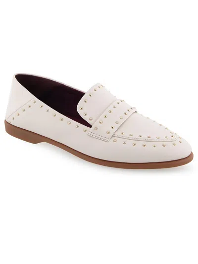 AEROSOLES BEATRIX WOMENS LEATHER STUDDED LOAFERS