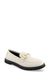 Aerosoles Beckett Horsebit Loafer In Eggnog Pebbled Faux Leather