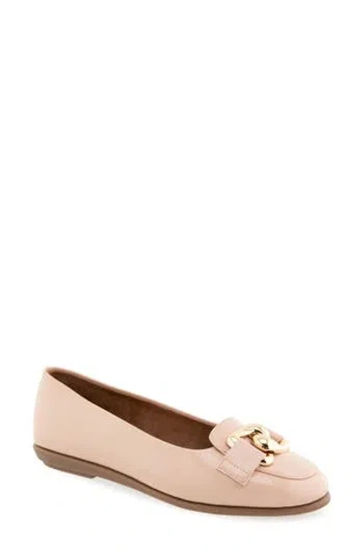Aerosoles Bell Chain Bit Flat In Cipria Patent Faux Leather