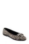 Aerosoles Bentley Ballet Flat In Bronze Snake Print Faux Leather - Polyur