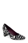 Aerosoles Betsy Pump In Black/white Calf Hair
