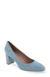 Aerosoles Women's Betsy Mid-heel Pumps In Dusty Blue Suede