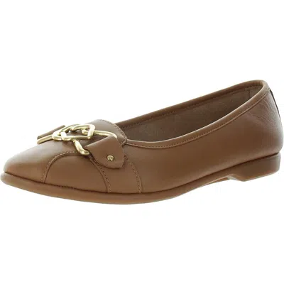 Aerosoles Bia Womens Leather Slip-on Loafers In Brown