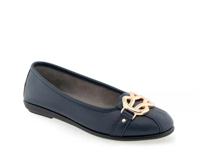Aerosoles Big Bet Ballet Flat In Blue