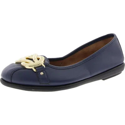 Aerosoles Big Bet Womens Faux Leather Slip On Flats