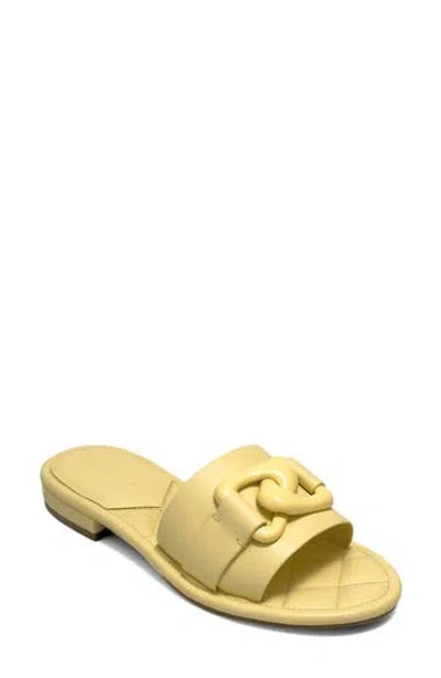 Aerosoles Big Charm Link Slide Sandal In Yellow