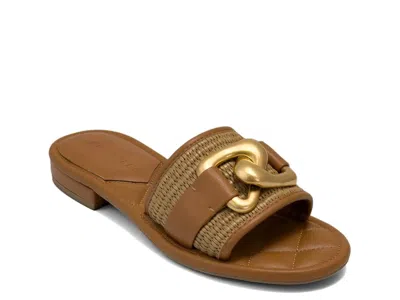 Aerosoles Big Charm Link Slide Sandal In Brown