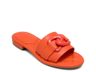 Aerosoles Big Charm Link Slide Sandal In Orange