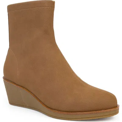 Aerosoles Binnie Wedge Bootie In Brown