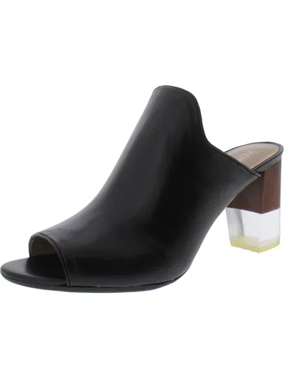 Aerosoles Birdwatcher Womens Padded Insole Open Toe Mule Sandals In Black