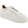 Aerosoles Bo Fashion Sneaker In White Crackled Leather