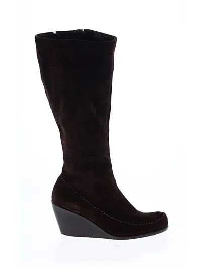 Pre-owned Aerosoles Boots In Brown