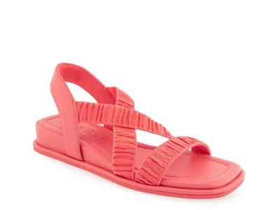 Aerosoles Bora Wedge Sandal In Red