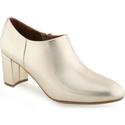 Aerosoles Bree Block Heel Bootie In Gold