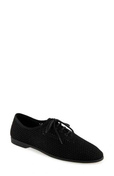 Aerosoles Breezy Oxford In Black Mesh Fabric
