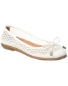 Aerosoles Bria Mesh Leather Flat In White