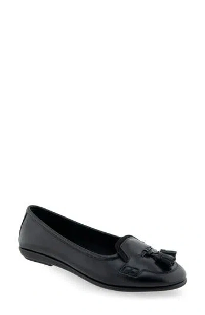 Aerosoles Brooks Flat In Burgundy Burnished Faux Leather - Polyur