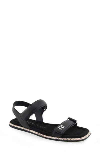 Aerosoles Bruna Sandal In Black Leather