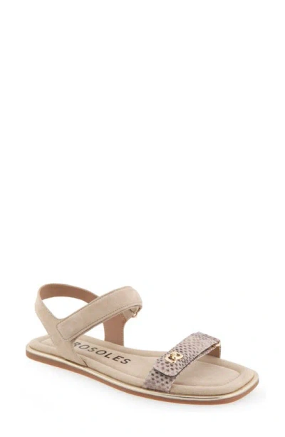 Aerosoles Bruna Sandal In Roccia Snake Print Leather