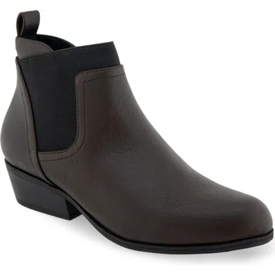 Aerosoles Caddie Chelsea Boot In Java Grainy Faux Leather - Polyurethane