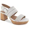 Aerosoles Camera Perforated Slingback Platform Sandal In White