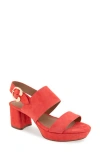 Aerosoles Camera Platform Sandal In Coral Suede