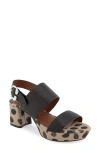 Aerosoles Camera Platform Sandal In Java Spotted Print Leather