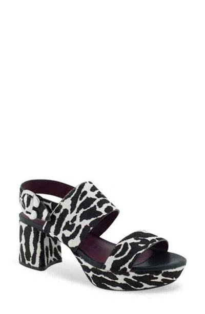 Aerosoles Camera Platform Sandal In Zebra Haircalf