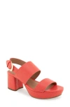 Aerosoles Camilia Platform Sandal In Coral Lizard Embossed Faux Leather
