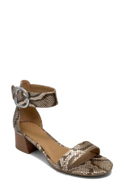Aerosoles Care Low Heeled Sandal In Animal Print