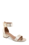Aerosoles Women's Carew Round Toe Dress Sandals In Gold Metallic Faux Leather