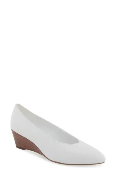 Aerosoles Caruzo Wedge Pump In Bright White Leather