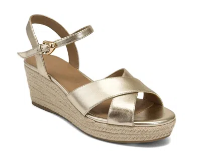 Aerosoles Casarina Espadrille Wedge Sandal In Gold