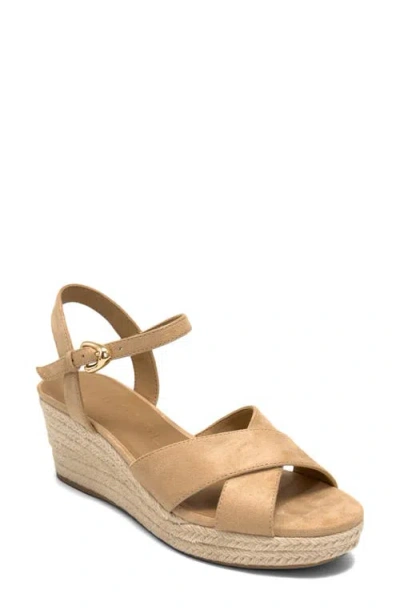 Aerosoles Casarina Platform Wedge Sandal In Burgundy