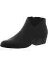 Aerosoles Cayu Womens Faux Leather Asymmetric Ankle Boots In Black