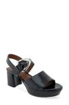 Aerosoles Chamber Platform Sandal In Black Patent Pu