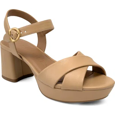 Aerosoles Charlye Ankle Strap Platform Sandal In Neutral