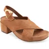 Aerosoles Women's Chrystie Buckle Block Heel Sandals In Tan Suede