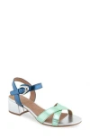 Aerosoles Cinzia Block Heel Sandal In Metallic Multi Faux Leather