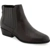 Aerosoles Women's Claus Buckle Ornament Booties In Java Two Tone Waxy Leather