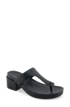 Aerosoles Clio T-strap Sandal In Black Leather