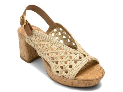 Aerosoles Clora Platform Sandal In Gold