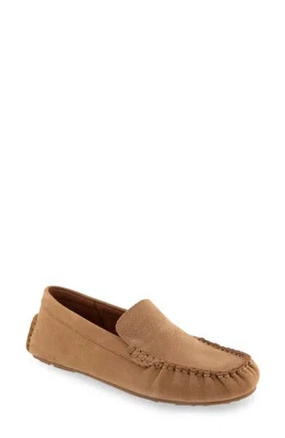 Aerosoles Coby Moc Toe Loafer In Camel Pebbled Nubuck
