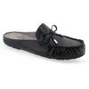 Aerosoles Cody Womens Bow Leather Slide Slippers In Black